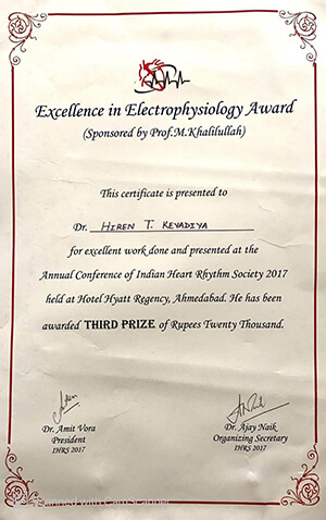 Excellence in Electrophysiology award